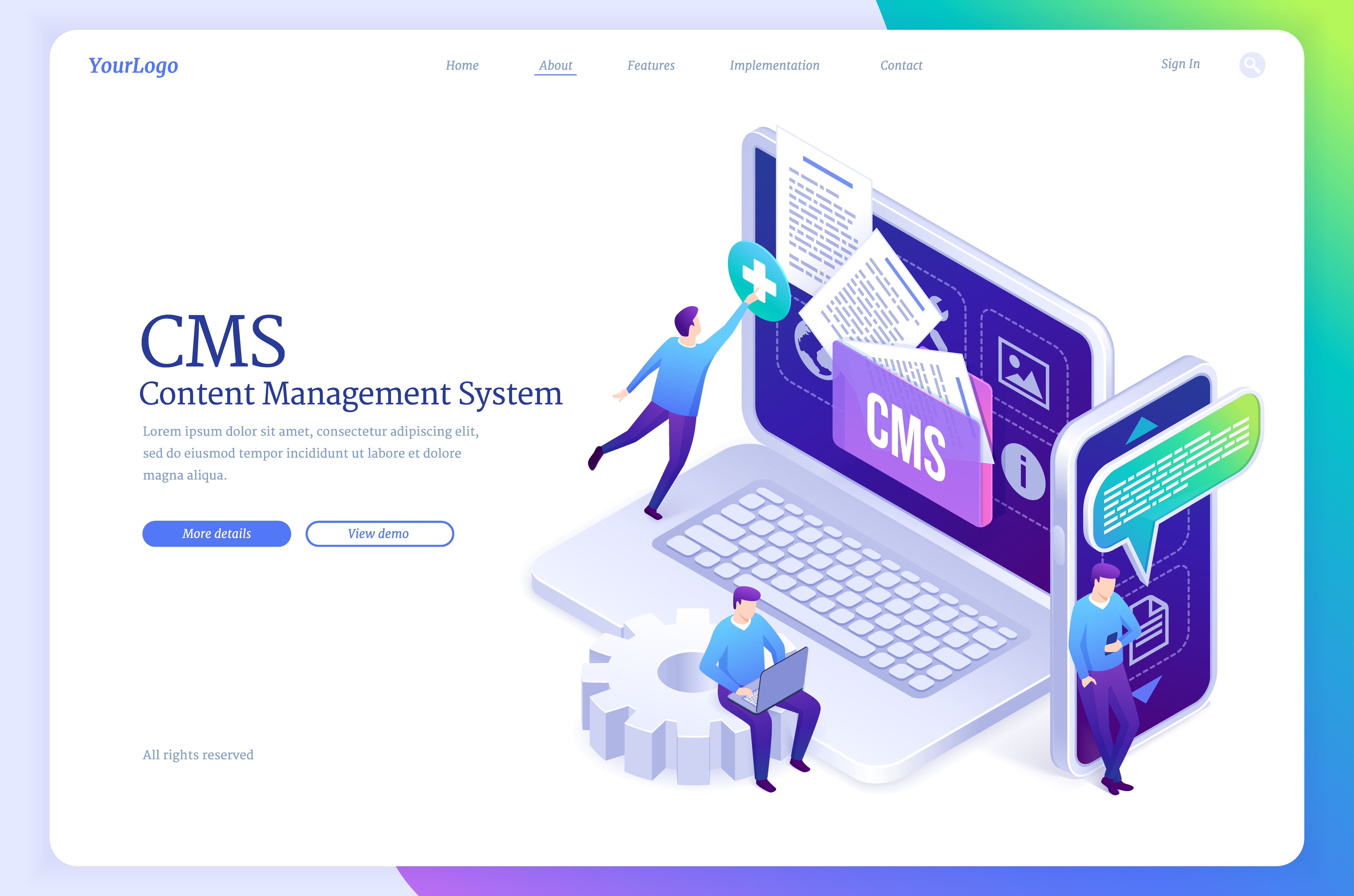 Content Management System Illustration
